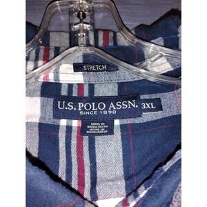 U.S. Polo Assn. Long Sleeve (Stretch) Size 3XL Lightly Used Blue/Red/White